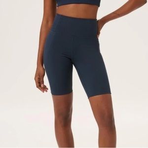 Girlfriend Collective High Rise Bike Short in Midnight